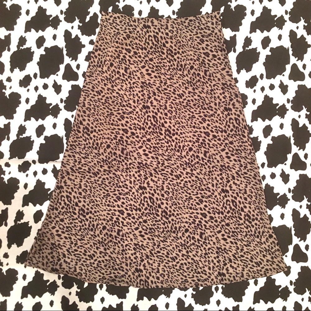 Leopard print maxi skirt